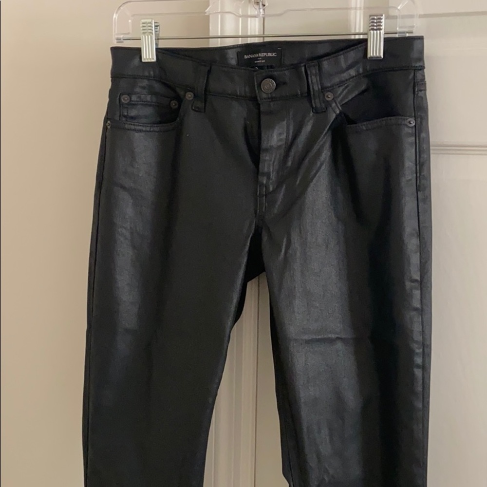Black coated jeans